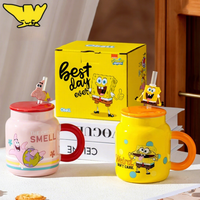 Mug en céramique de haute qualité, design de dessin animé, compatible micro-ondes, écologique, Bob l'éponge, Patrick Star, mignon, pour couples