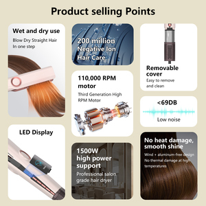 Mesky pink Wide Iron Vibrating Volumizing <strong>Hair</strong> Iron <strong>Hair</strong> <strong>Straighteners</strong> and Curler in One Hot Comb <strong>for</strong> <strong>Thick</strong> <strong>Hair</strong> - Product Image 4