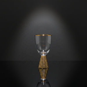 Набор бокалов для вина с золотым хрустальным стеблем, уникальной формы, роскошные бокалы ручной работы с алмазной огранкой для свадеб, вечеринок и дней рождения - Product Image 3