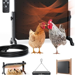 Thermostat intelligent pour poulailler 200W, panneau chauffant radiant, réglage de la température 86~194 ℉   Chauffages électriques d'hiver avec minuterie 12H - Product Image 1