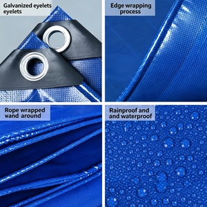 Telo Impermeabile in PE Resistente Multiuso, Copertura <span class=keywords><strong>Antipioggia</strong></span> Durevole per Camion, Barche, Campeggio, Giardino, Patio e Mobili - Product Image 3
