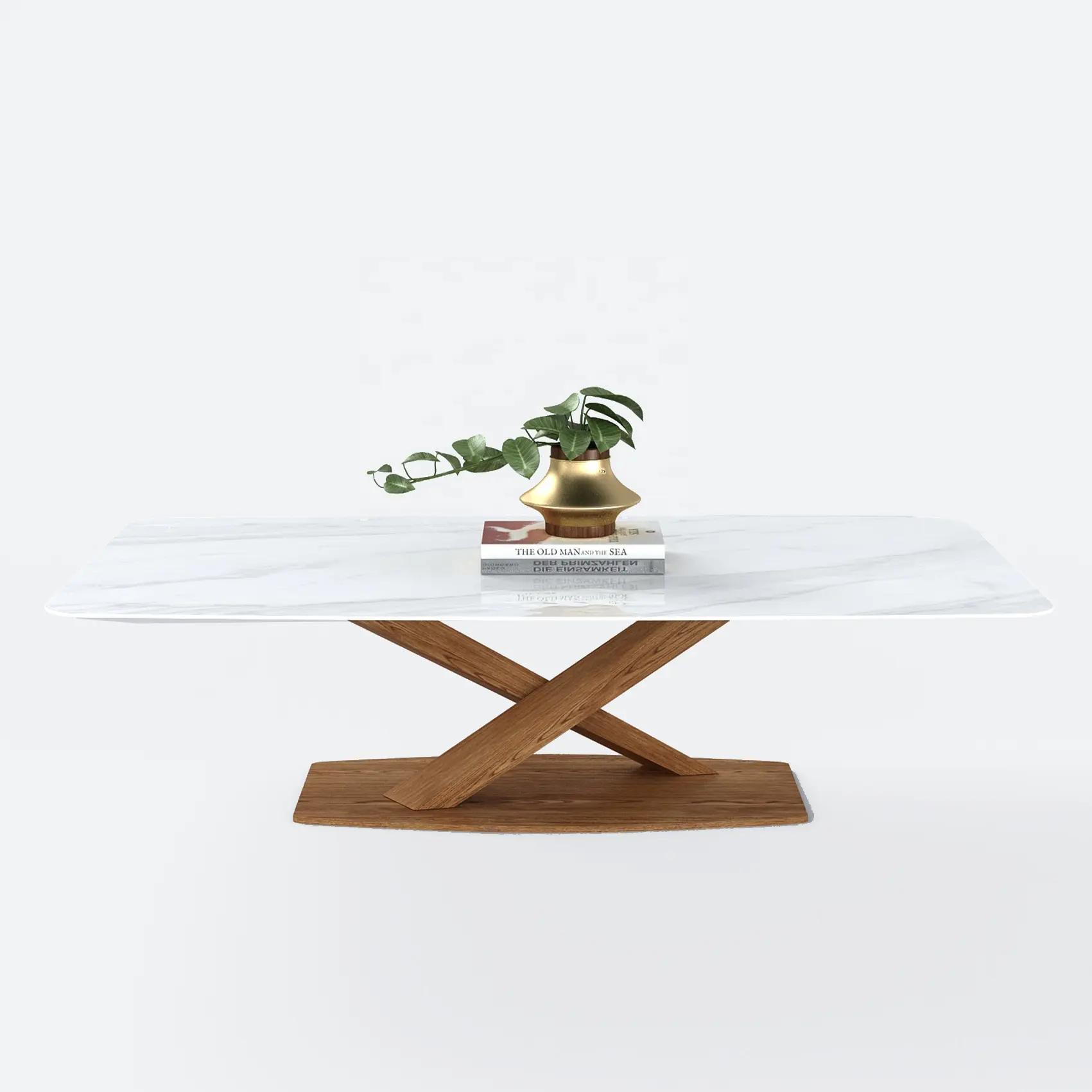 גבוהה סוף אגוז או אקליפטוס סגלגל עץ קפה שולחן סלון ספה עץ רגל מרכז שולחן צד שולחן