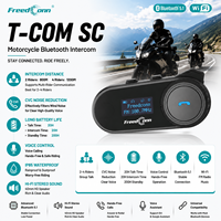 Casque de moto FreedConn TCOM SC, écouteurs sans fil pour 2 ou 3 motards, avec écran LCD