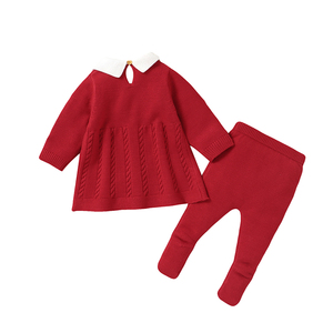 Suéteres de Punto OEKO-TEX <span class=keywords><strong>para</strong></span> Bebés Recién Nacidos Mimixiong, Vestido de Niña con Bordado de Flores y Pantalones con Pies, Conjuntos de Ropa <span class=keywords><strong>para</strong></span> Bebés - Product Image 6