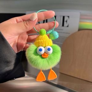 Cute Soft <b>Big</b> Eyed Plush Duck Keychain Pompom Keyring Small Doll Fluffy Key Chain <b>Backpack</b> Pendant Doll Toy Key Chain - Product Image 6