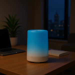 Cjgr Mini diffuseur d'huiles essentielles ultrasonique, 7 couleurs, lumières LED, humidificateur à brume fraîche, pour bureau, maison, table, portable - Product Image 2
