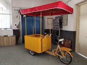 Chariot électrique à trois roues avec réfrigérateur-congélateur à affichage numérique, boîte d'isolation thermique avant, chariot à café, chariot à jus, chariot à glace, <span class=keywords><strong>promotion</strong></span> à vélo - Product Image 2