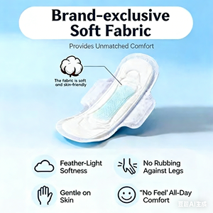Serviettes hygiéniques en gros pour femmes à ions négatifs, personnalisées, en tissu non tissé, douces, respirantes, 3D - Product Image 6
