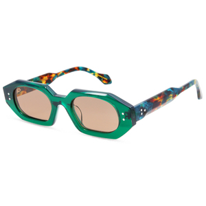Lunettes de soleil vertes à monture géométrique, rectangulaires, protection UV400, unisexe, mode décontractée, pour adultes - Product Image 1