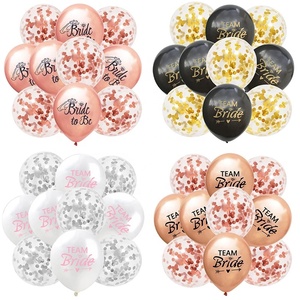 10 Globos de Látex Color Oro Rosa de 12 Pulgadas con Confeti para Despedida de Soltera, Decoración para Fiesta de Despedida de Soltera, Artículos para Despedida de Soltera - Product Image 4