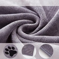 Serviette de bain pour animaux à séchage rapide, super absorbante, en microfibre, peignoir de séchage pour chien, motif imprimé luxueux et doux, serviette de toilettage pour chat, pour tous les animaux