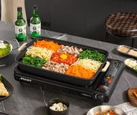 Ensemble de barbecue au gaz butane portable Réchaud à gaz Camping Cuisinière d'extérieur Réchauds à gaz portables