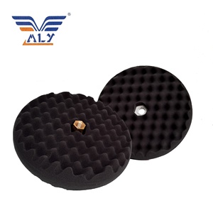 8inch xe kết thúc tốt đôi hai mặt sóng Sponge hợp chất Đĩa sơn hoàn thiện & chi tiết loại bỏ đầu Waffle bọt Buffing Pad - Product Image 2