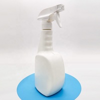 Bouteilles de pulvérisation à gâchette en plastique HDPE doux au toucher multi-usages bon marché 16oz 500ml bouteille de pulvérisation de brouillard à gâchette de détergent blanc