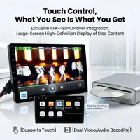 Autoradio Android Multimédia USB Externe pour Lecteur CD, Boîtier Plug & Play, Contrôle Tactile, Vidéo HD, Musique, Tableau de Bord