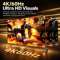 Câble HDMI 2.0 en fibre optique Biaze 4K AOC, câble HDMI optique actif pour téléviseur, projecteur, moniteur, home cinéma longue distance