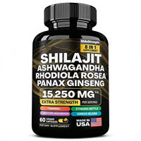 Capsules de Ginseng Naturel de l'Himalaya OEM Riches en Acides Humiques et Fulviques, Oligo-éléments, Soutien du Système Immunitaire pour Adultes, 60 Capsules, Vente Chaude