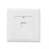 Meilleure vente au Royaume-Uni 86*86mm Ethernet façade simple et Double prise Rj45/Rj11 Internet Jack données/Tele Transmission plaque frontale murale