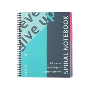 Quaderno a Spirale Geometrico Colorato con Copertina Trasparente in PP <span class=keywords><strong>A4</strong></span> e Divisori Stampati, Regalo - Product Image 3