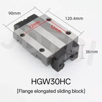Glissière linéaire de la série HGH, glissière linéaire de précision robuste HGW30HC