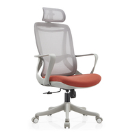 Chaise de bureau ergonomique pivotante de luxe MINGMENG pour cadres, dossier haut en maille, noire, garantie 3 ans