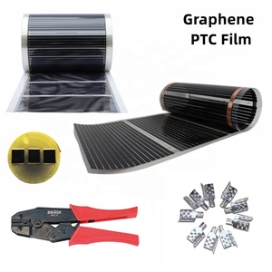 Pellicola di riscaldamento grafene lontano infrarosso 50cm 200W flessibile eco-friendly sensore NTC controllo termostato per sistemi di riscaldamento a pavimento 230V - Product Image 2
