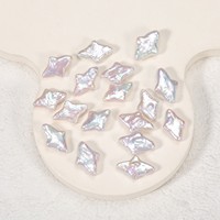 Autour de 8mm étoile à quatre branches en forme de pièce de monnaie blanc baroque perle d'eau douce brin perles naturelles en vrac pour la fabrication de bijoux