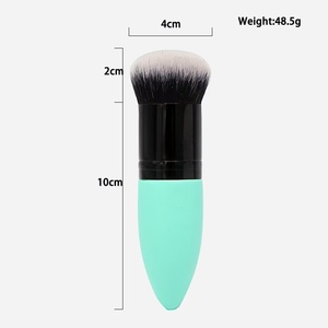 Pinceau de maquillage multifonction simple avec manche en bois de 12cm Fond de teint sans couture BB Cream Small Fat Bun <span class=keywords><strong>Brosse</strong></span> de nettoyage portable Blush - Product Image 3