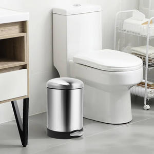 <span class=keywords><strong>Poubelle</strong></span> à pédale avec couvercle 30L en acier inoxydable, seau intérieur amovible, couvercle à fermeture douce, se garde ouvert, pour la cuisine - Product Image 6