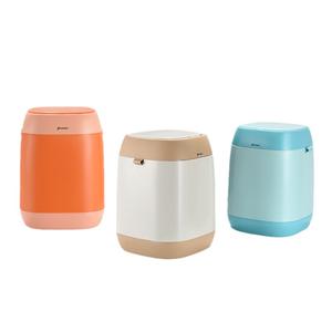 ถังขยะแบบกดอัจฉริยะทรงกระบอกความจุขนาดใหญ่ ที่ใส่ถุงอัตโนมัติ ใช้ภายในอาคาร สีอัลมอนด์ไรซ์ - Product Image 4