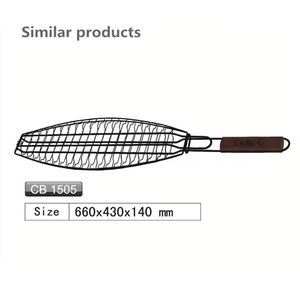 Cuchillo de caza y pescado para exteriores con alambre para barbacoa, herramienta de cocina con mango de hierro recubierto de plástico, uso de alimentos - Product Image 5