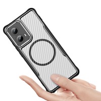 Coque de protection magnétique antichoc en gel de silicone mat pour Motorola Moto Edge 2024, compatible avec la recharge sans fil, vente en gros