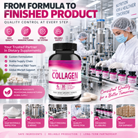Capsules de collagène Flourisher, peptides de type 1 et 3 et vitamine C pour femmes et hommes, 60 unités, soutien pour les cheveux, la peau, les ongles et les articulations, provenant de bovins nourris à l'herbe