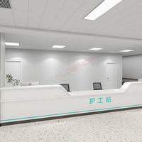 Meuble de réception moderne et fonctionnel en métal pour hôpital, poste de soins infirmiers, nouveau comptoir portable réglable pour perfusion, bureau à domicile