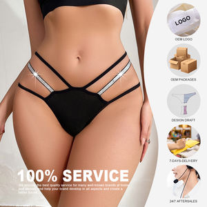 بيع بالجملة سراويل داخلية نسائية بحزام لامع، ملابس داخلية للسيدات سادة بثلاثة ألوان، سراويل قطنية قابلة للتنفس للنساء - Product Image 5