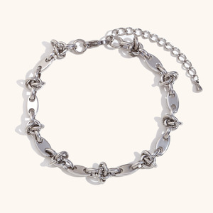 Bracelet noué <span class=keywords><strong>de</strong></span> grains <span class=keywords><strong>de</strong></span> café Bracelets <span class=keywords><strong>de</strong></span> <span class=keywords><strong>cheville</strong></span> en chaîne faits à la main en acier inoxydable plaqué or 14 carats - Product Image 3