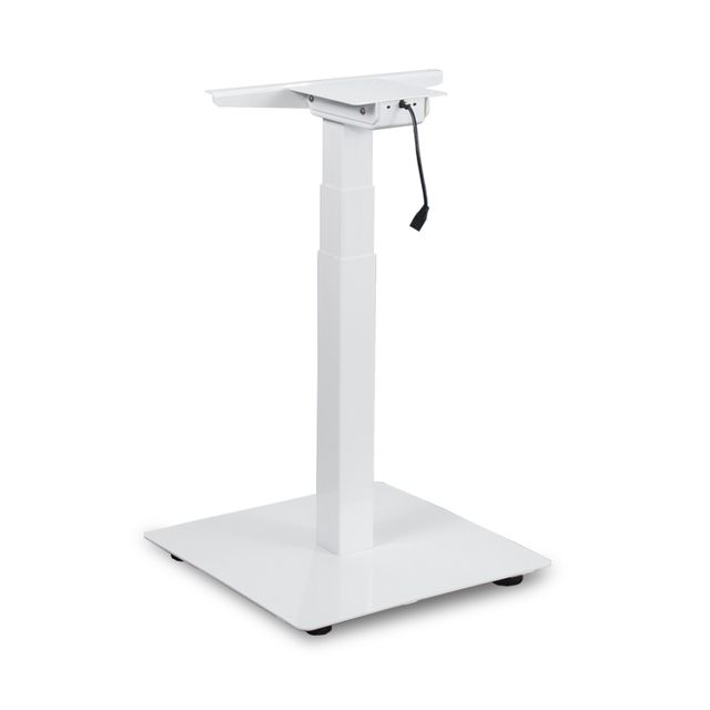Single Column One Leg Movable Electric Motorized Height Adjustable Office Desk Coffee Desk