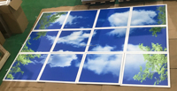 600x600 Led Skylight Bleu Ciel et Nuage Led Panneau de Plafond Lumière Bord Lit 2*2 ft 40W 60W lumière à panneau plat