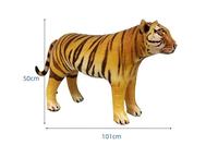 Mainan Dekorasi Model Hewan Simulasi Zebra Jerapah Singa Gajah PVC Hewan Kebun Binatang Tiup