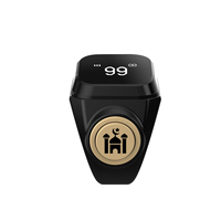 Bague de prière islamique intelligente avec alarme Azan et heures de prière, compteur de tasbih numérique électronique, rappel de prière musulmane