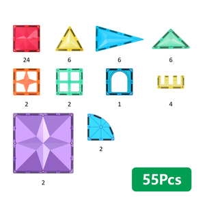 MNTL - Juego de 55 Bloques de Construcción Magnéticos STEM para <span class=keywords><strong>Educación</strong></span> Temprana, Apto como Juguete Educativo para Niños de 3 Años en Adelante - Product Image 3