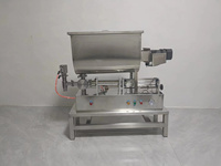 Machine de remplissage de sauce durable de type U avec trémie plus grande pour le remplissage de sauce chili ou de purée de tomates avec mélangeur