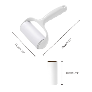 Rodillo Quitapelusas Adhesivo Portátil Reutilizable Ecológico Totalmente Blanco para Eliminar Pelo de Mascotas, Uso en el Hogar, Oficina y Viajes - Product Image 2