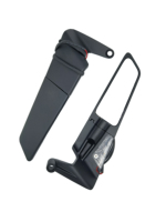 ABYDMOTO Rétroviseur de moto universel en aluminium noir ultra-cool avec boîte pour une conduite plus sûre et un remplacement facile