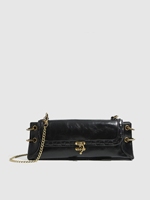 2026 Luxus-Marken-Designer Lange Clutch-Tasche für Damen Vintage-Verschluss PU-Leder Schultertasche mit Kette