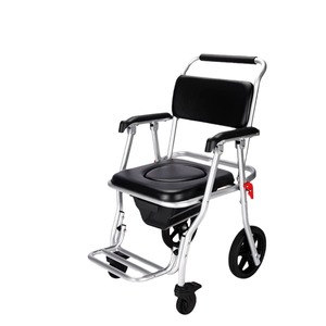 Chaise de douche pliable avec roulettes, capacité 250 kg, pour personnes âgées, utilisation en salle de bain - Product Image 2