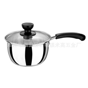 Migao Stainless Steel <b>Soup</b> <b>Pot</b> With Lid Induction Compatible Double Handle Milk <b>Pot</b> Noodle Cooker - Product Image 2