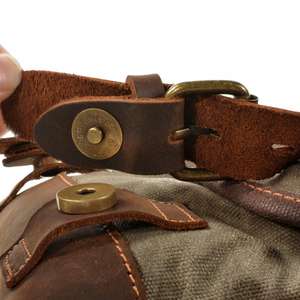 9508 grande capacité en cuir toile sacs à dos pour hommes sacs d'école Vintage étanche sac à dos de haute qualité sac à dos pour ordinateur portable sac - Product Image 3