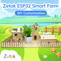 Kit STEM Zetok Smart Farm ESP32 IoT, Rompecabezas 3D de Madera Fácil de Ensamblar y Módulos Electrónicos para Aprender con IDE, para Niños de 8+ Años