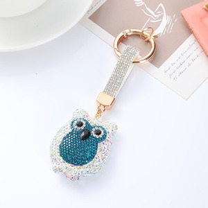 Wholesale Cartoon Cute Glitter Crystal Rhinestone Animal Diamond Keychain Fashion Bag <b>Tassel</b> Pendant Animal <b>Key</b> Chain - Product Image 4